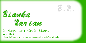 bianka marian business card